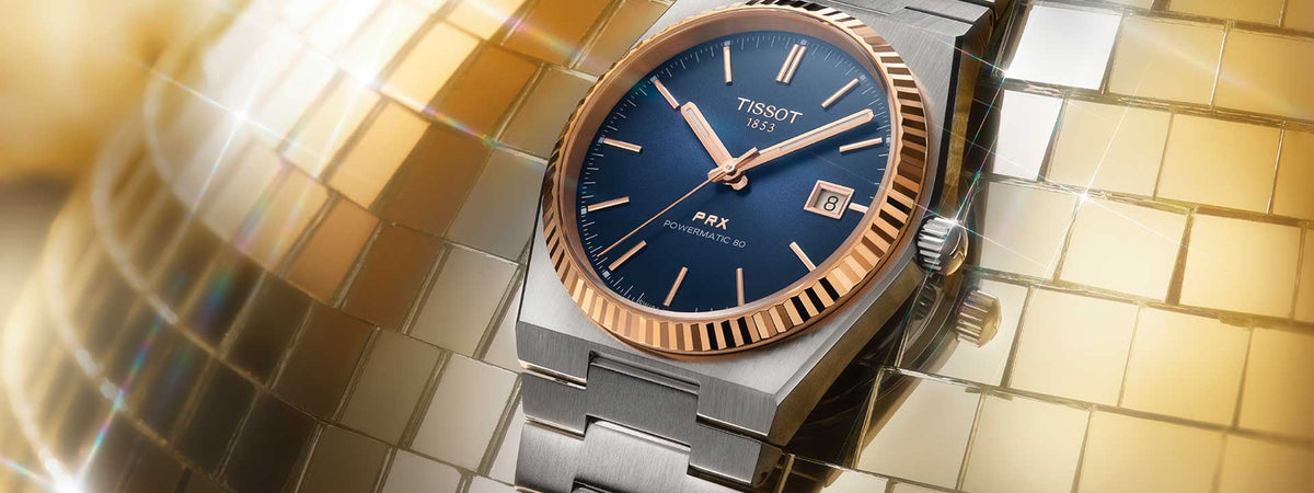 Tissot PRX ur i stål med blå skive