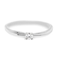 Hvidguld ring med en diamant