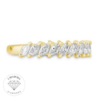 Alliancering i guld med lab-grown diamanter