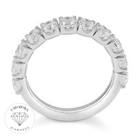 Alliancering i hvidguld med lab-grown diamanter