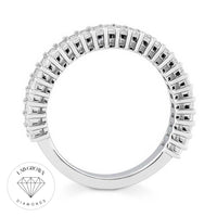 Alliancering i hvidguld med lab-grown diamanter