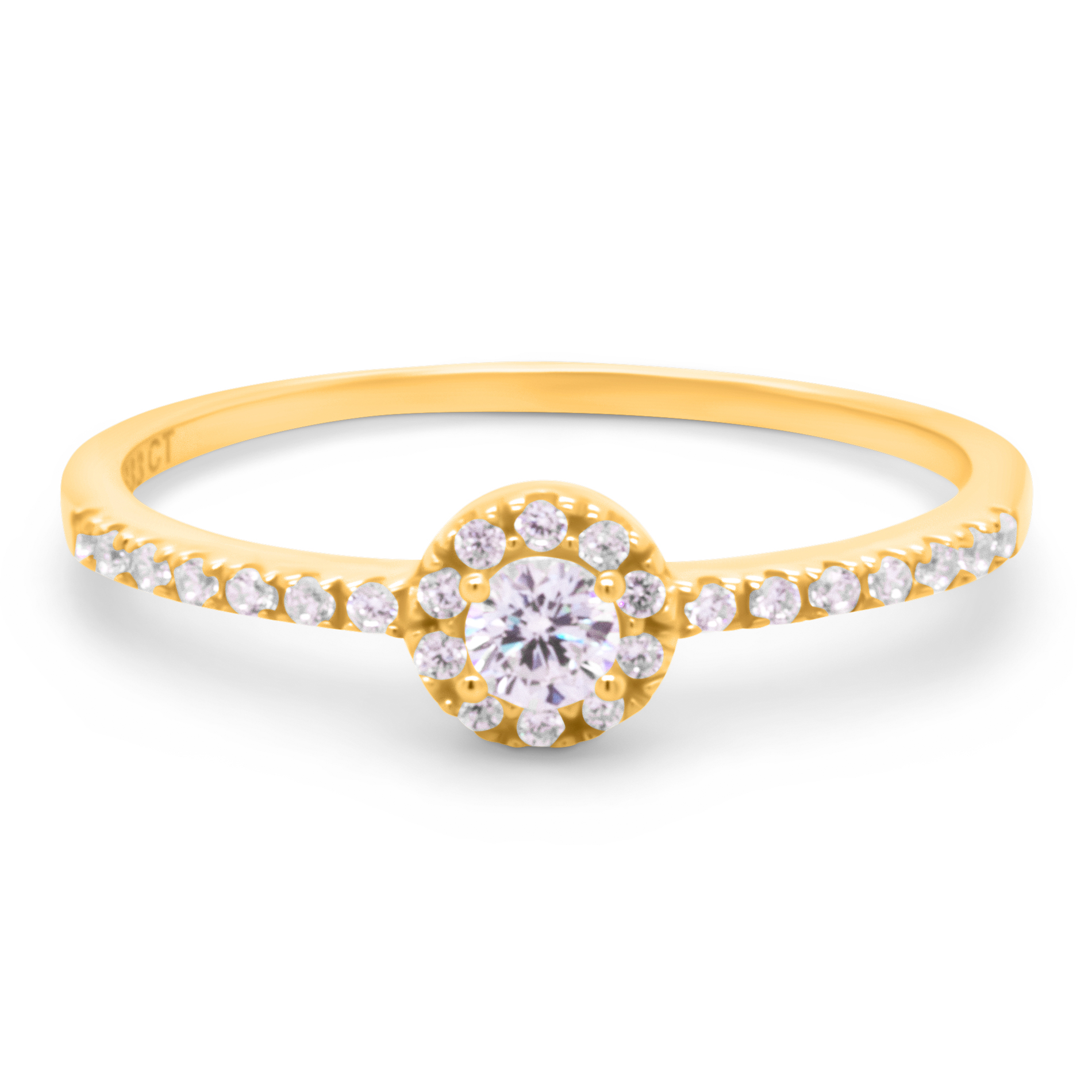 8 karat guld ring med zirkonia sten