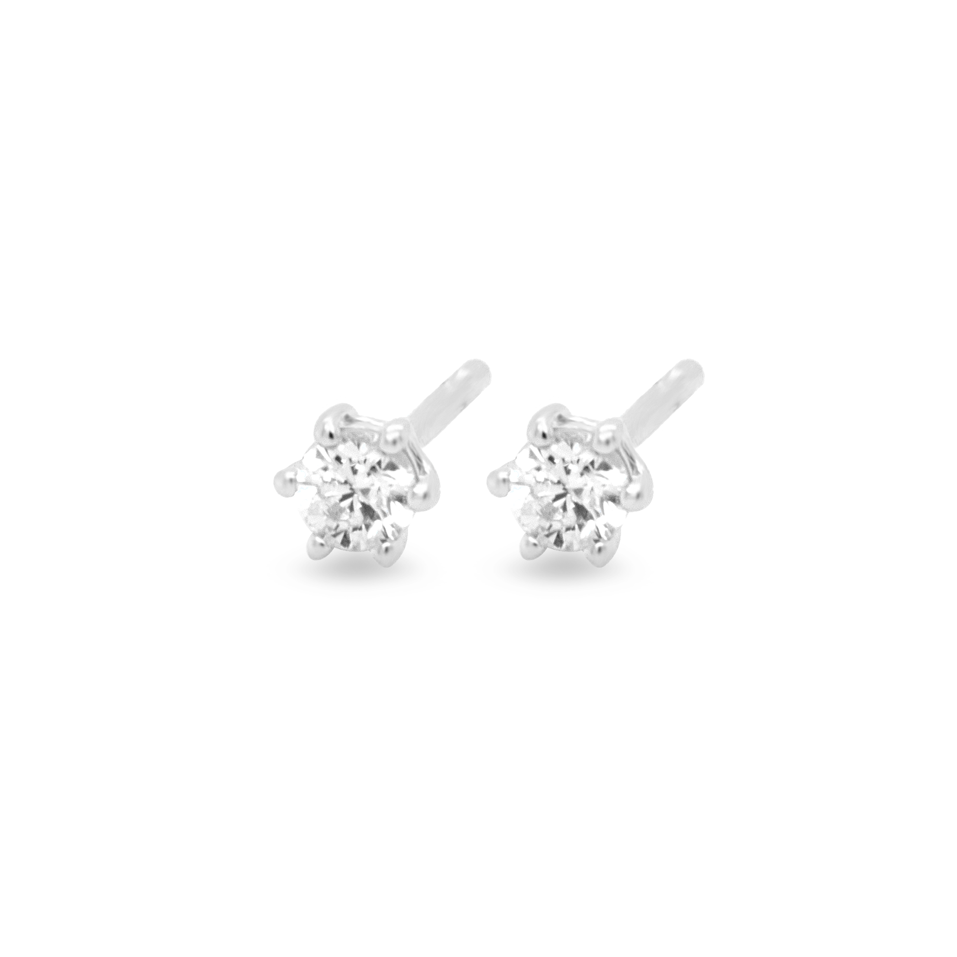 Sølv ørestikker med 4mm klare zirkonia sten
