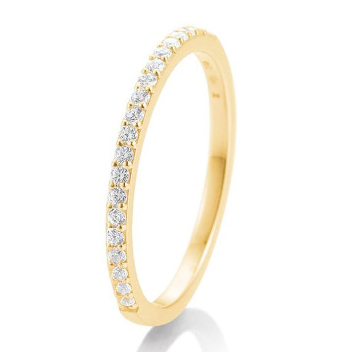 Alliancering i guld med diamanter