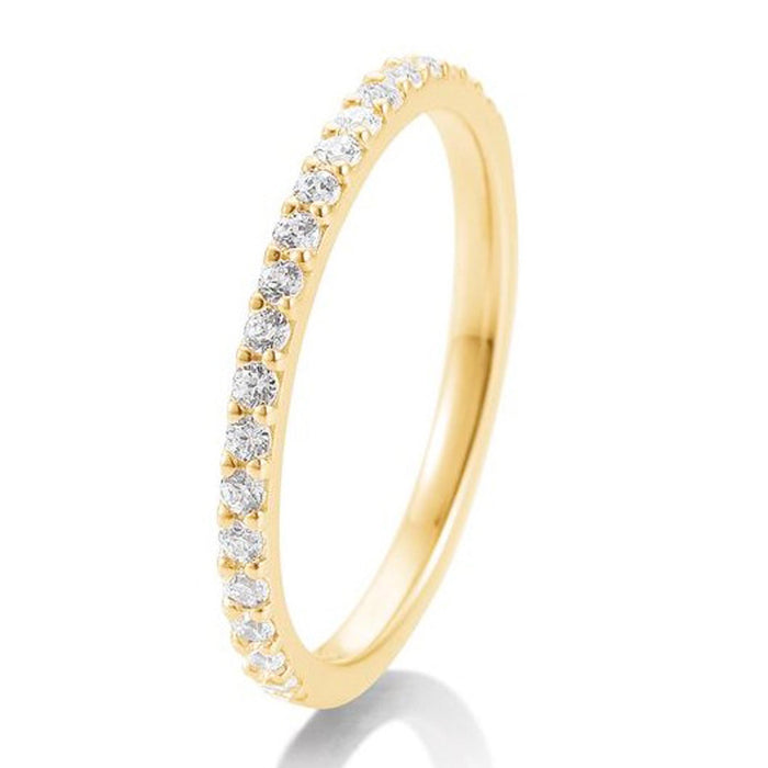 alliancering i guld med diamanter