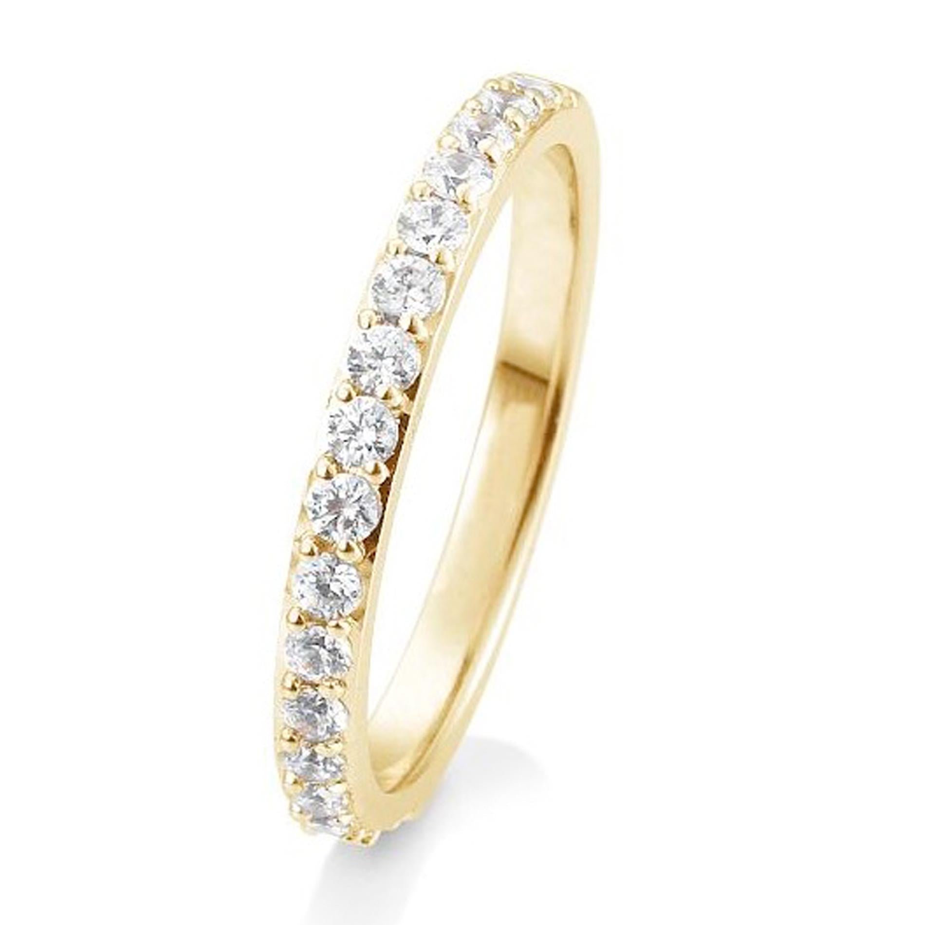 Alliancering med diamanter i guld