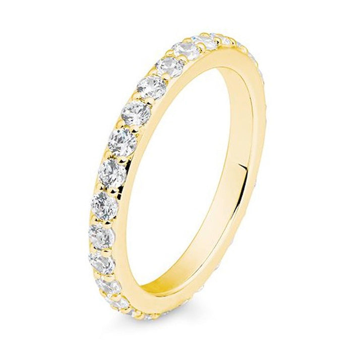 Alliancering i guld med diamanter