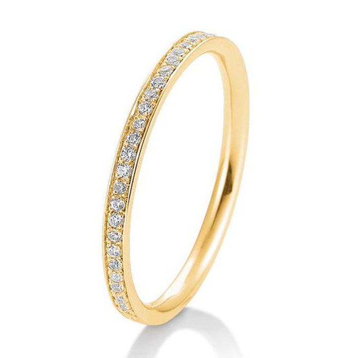 Alliancering med diamanter i guld