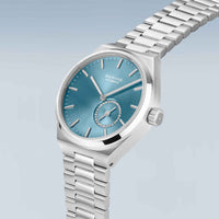 Automatik ur fra Bering i stål med blå skive