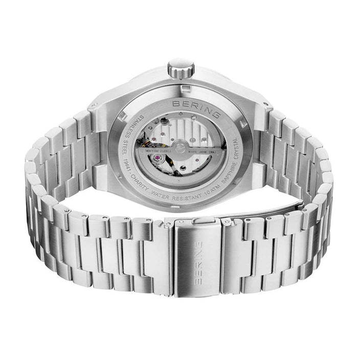 Automatik ur fra Bering i stål med blå skive