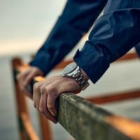 Certina DS Action Diver herreur i rustfrit stål med sort skive, på håndled