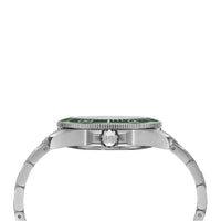 Certina DS Action Diver automatisk herre dykkerur i stål med grøn skive, set fra siden