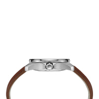 Certina DS Action Day-Date herreur med blå skive og læderrem, set fra siden