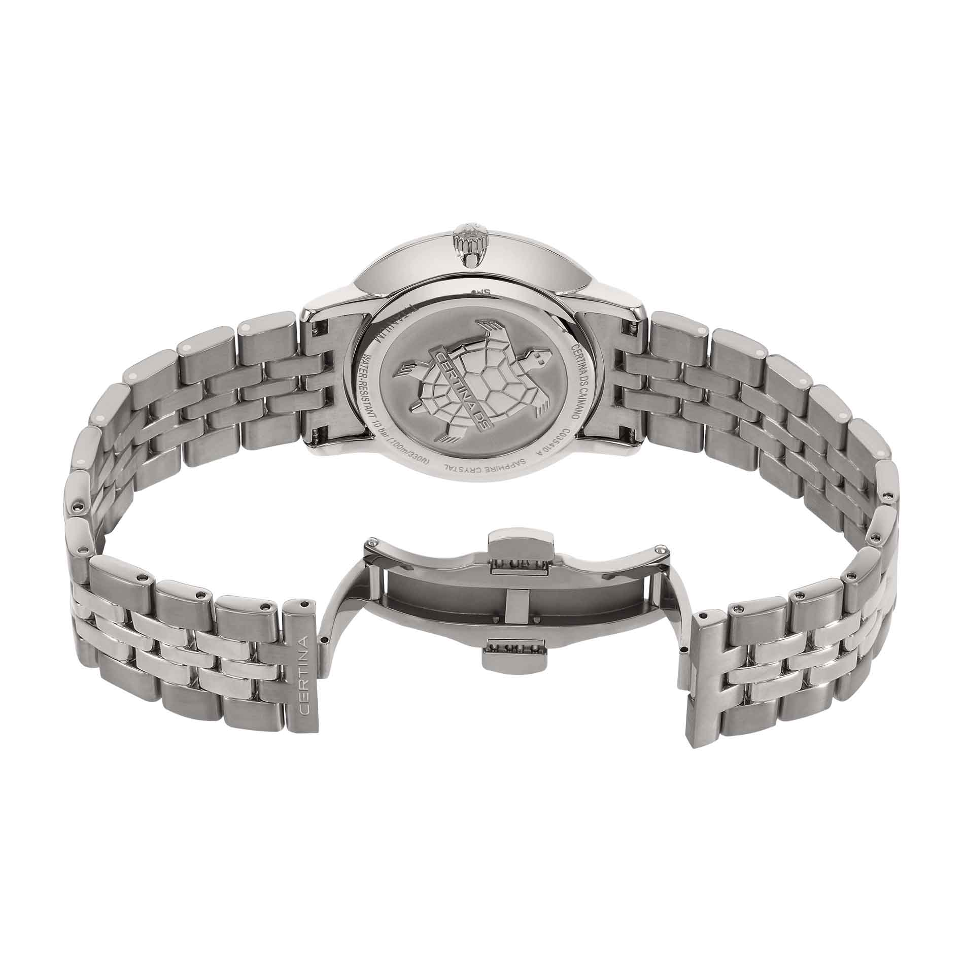 Certina DS Caimano ur i titanium med grå skive, set bagfra