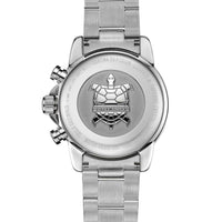 Certina DS Podium herreur i stål med sort skive, set bagfra