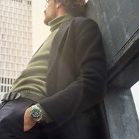 Certina ur i stål med grøn og sort