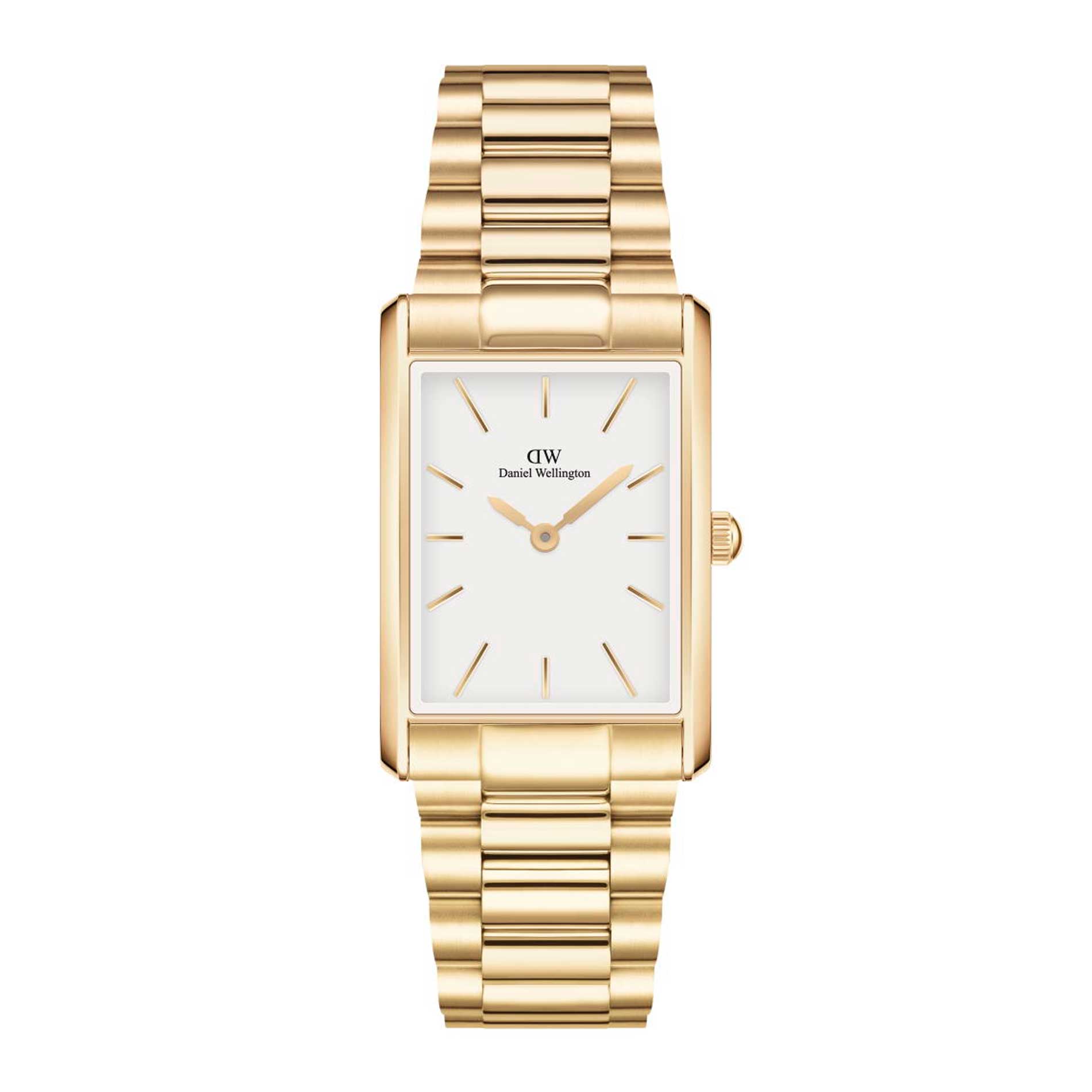 Firkantet ur i guld stål fra Daniel Wellington