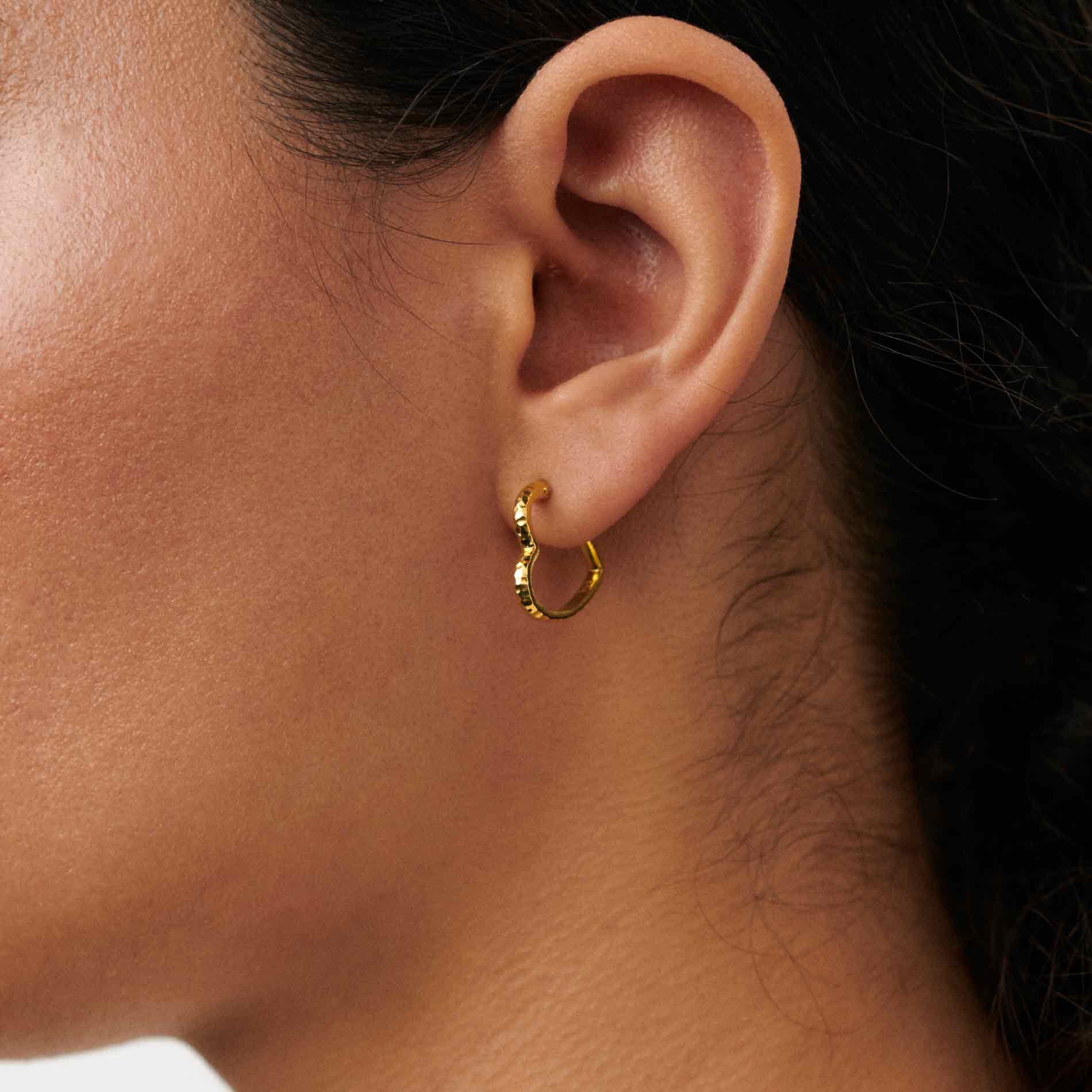 Pernille Corydon øreringe i forgyldt