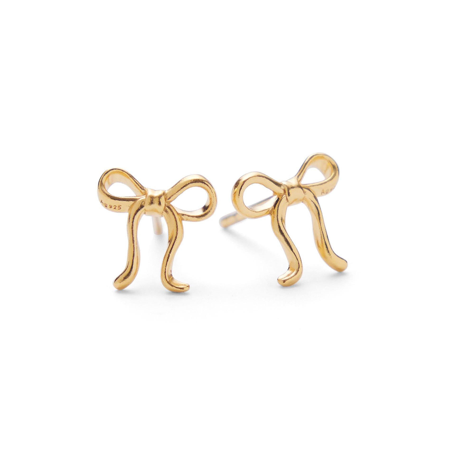 Pernille Corydon Bow ørestikker i forgyldt