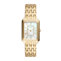 Firkantet Fossil ur med perlemor urskive