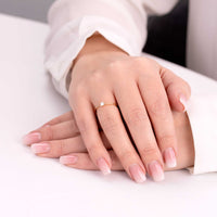 Solitairering i guld med en diamant model