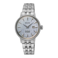 Automatisk ur fra seiko med lys blå skive