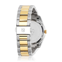 Sif Jakobs Electra ur i two-tone guld/stål med zirkonia sten rundt kransen, set bagfra