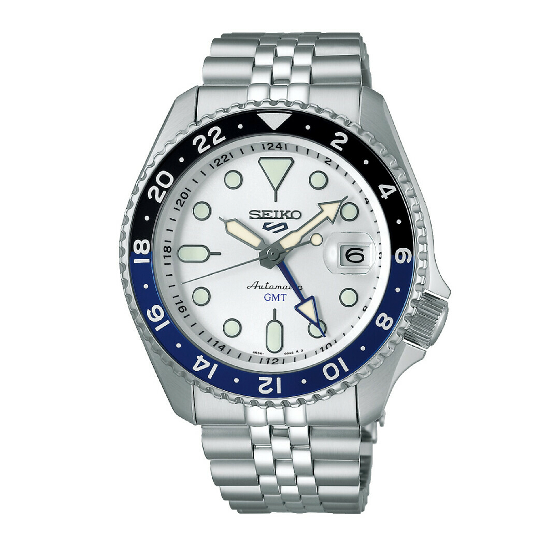 Seiko 5 Sports Automatic GMT med hvid skive