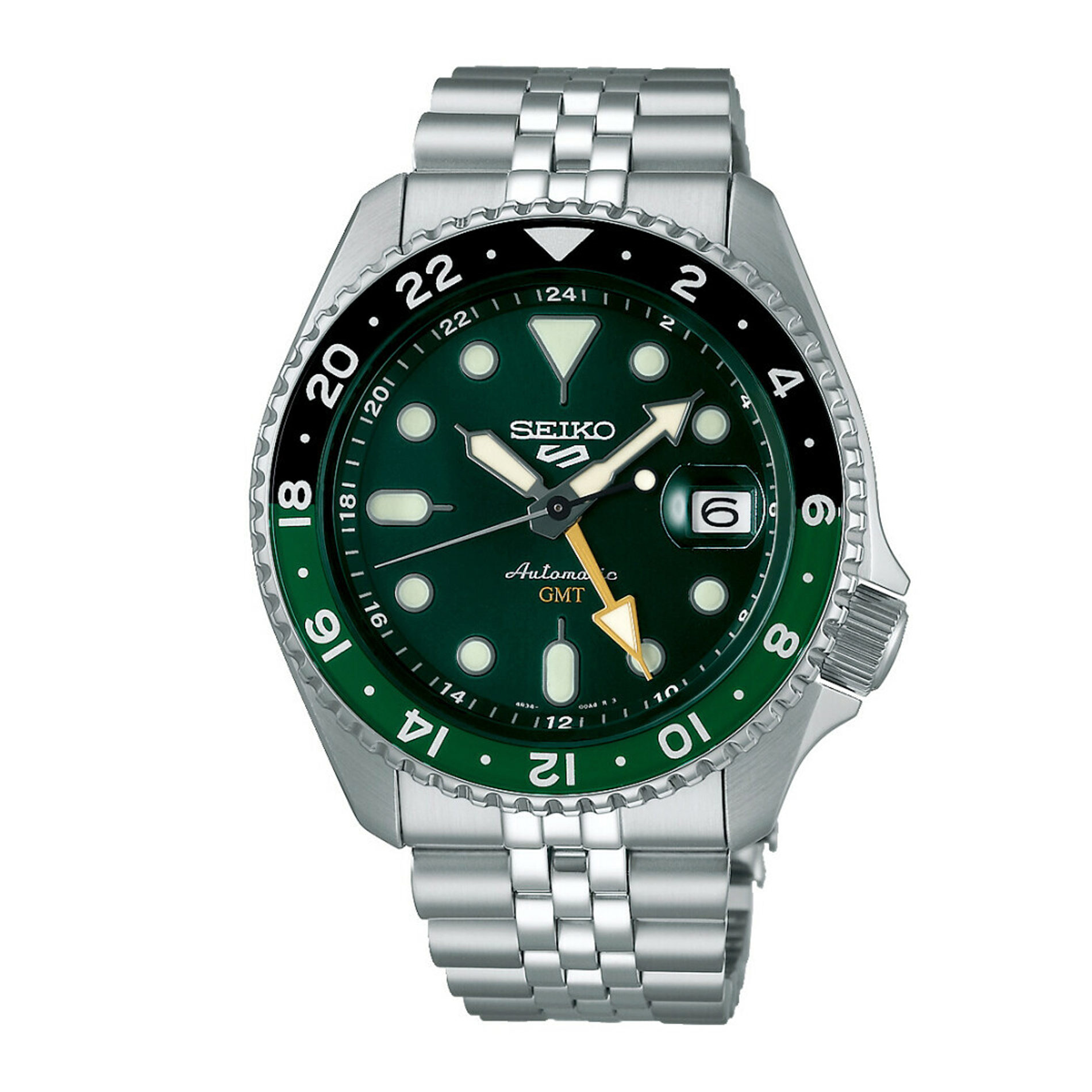 Seiko 5 Sports Automatic GMT med grøn skive