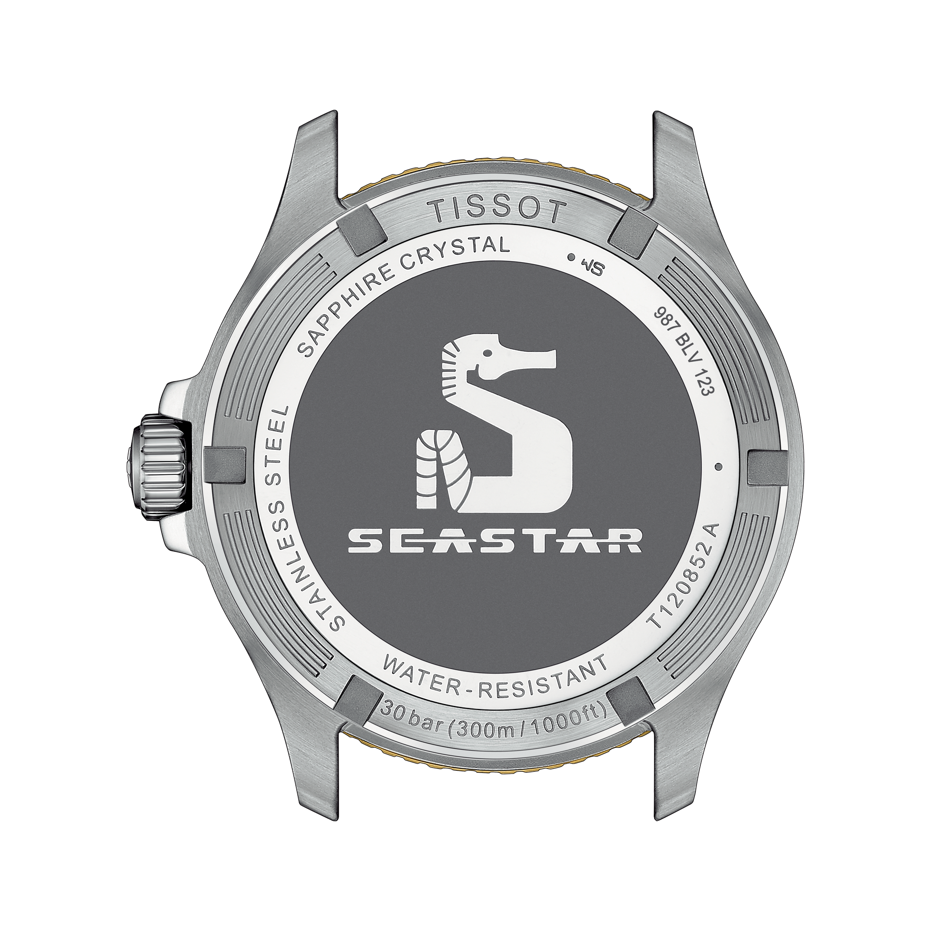 Tissot Seastar 1000 40 mm Two-Tone krans med sort skive