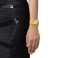 Guld dameur i stål fra Tissot, på håndled