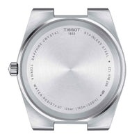 Herreur i børstet stål med grøn skive fra Tissot, set bagfra