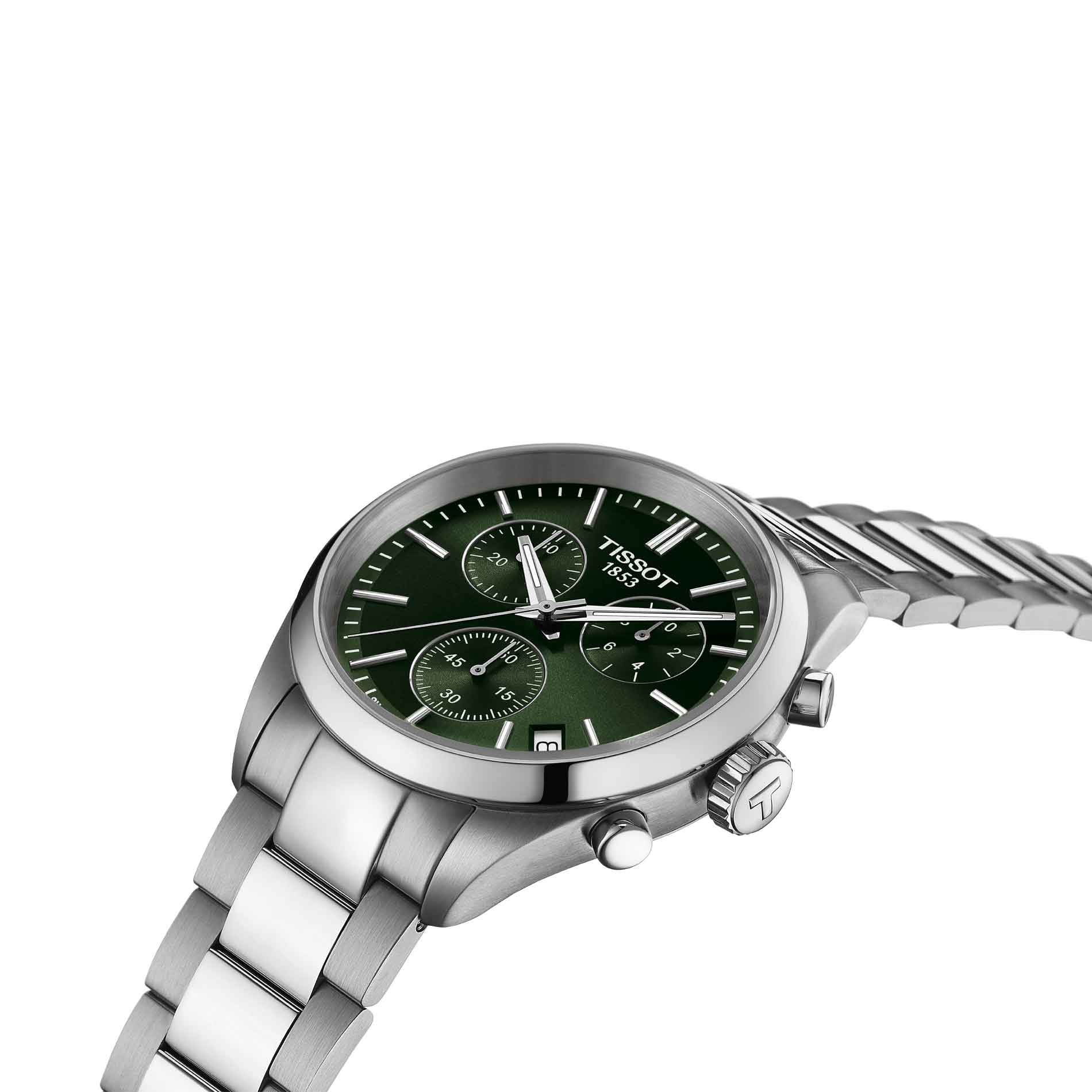 Tissot ur i stål med grøn skive