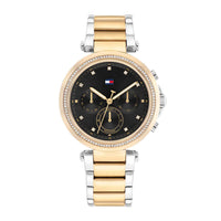Tommy Hilfiger ur i two-tone stål med sort skive