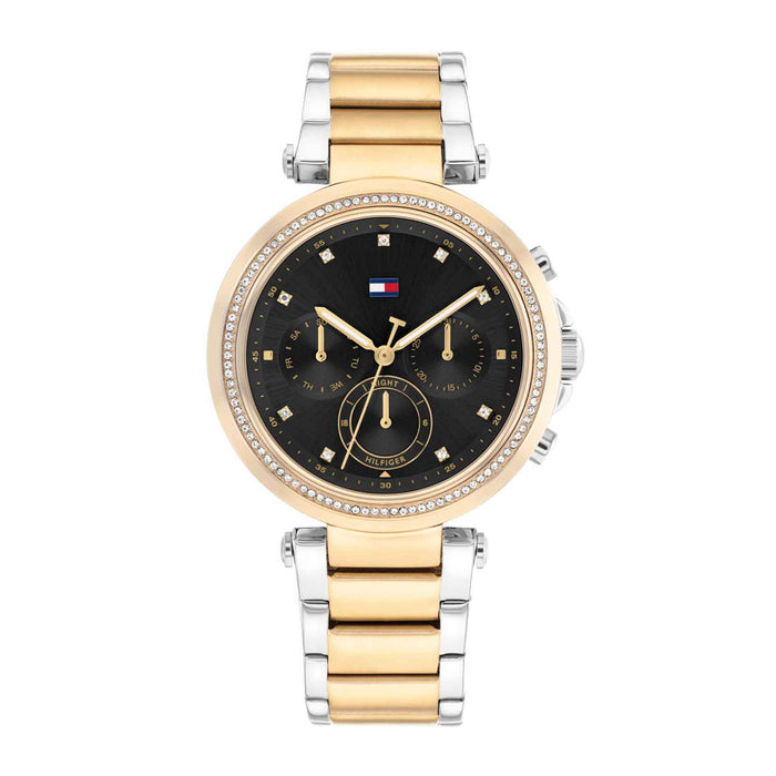 Tommy Hilfiger ur i two-tone stål med sort skive