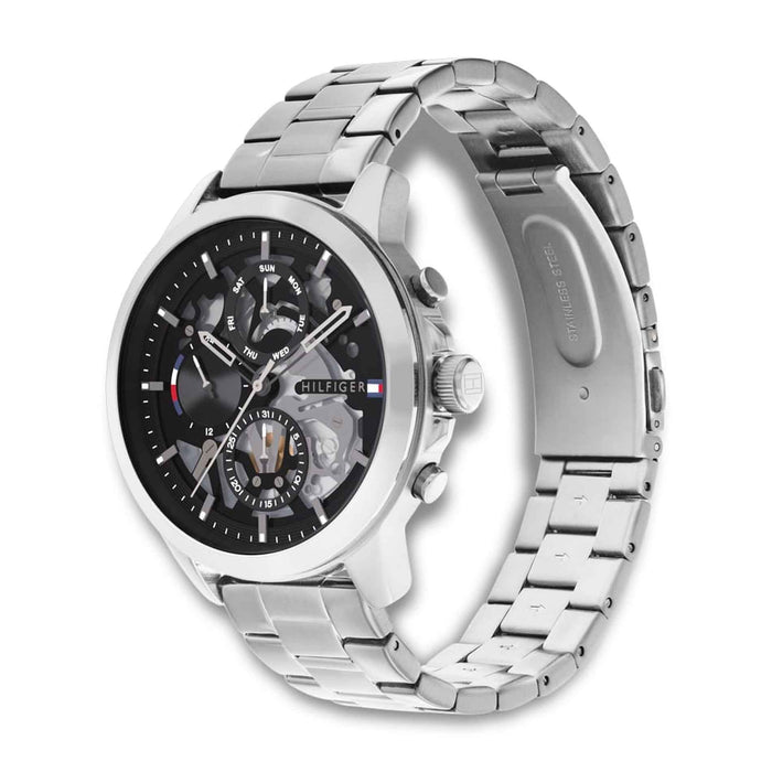 Tommy Hilfiger ur i stål med sort skive