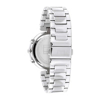 Tommy Hilfiger ur i stål med sølv skive og sten på kransen