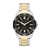 Two-Tone ur med sort skive fra Armani Exchange