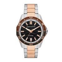 Two-Tone ur i rosaguld design med sort skive fra Armani Exchange