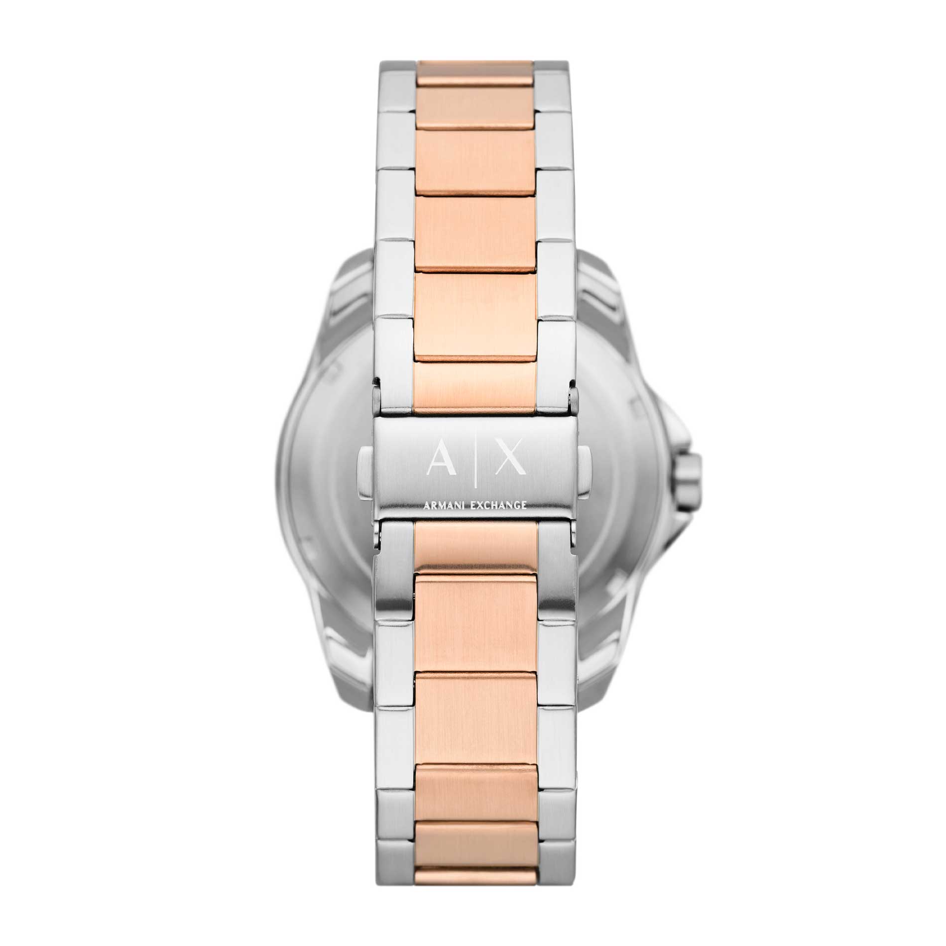 Two-Tone ur i rosaguld design med sort skive fra Armani Exchange