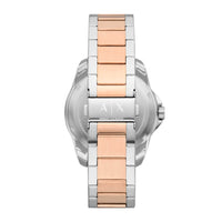 Two-Tone ur i rosaguld design med sort skive fra Armani Exchange