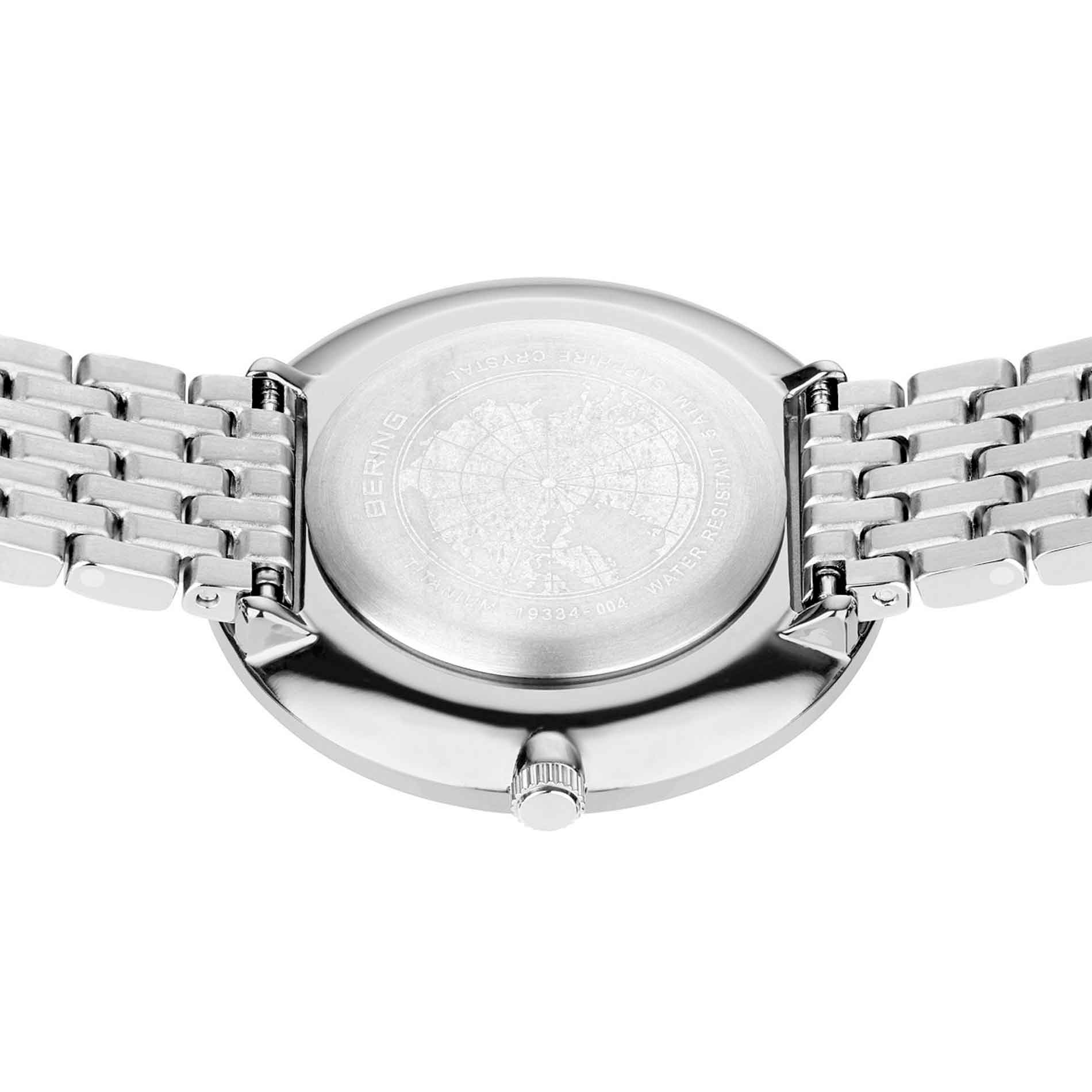 Bering ur i titanium med hvid skive