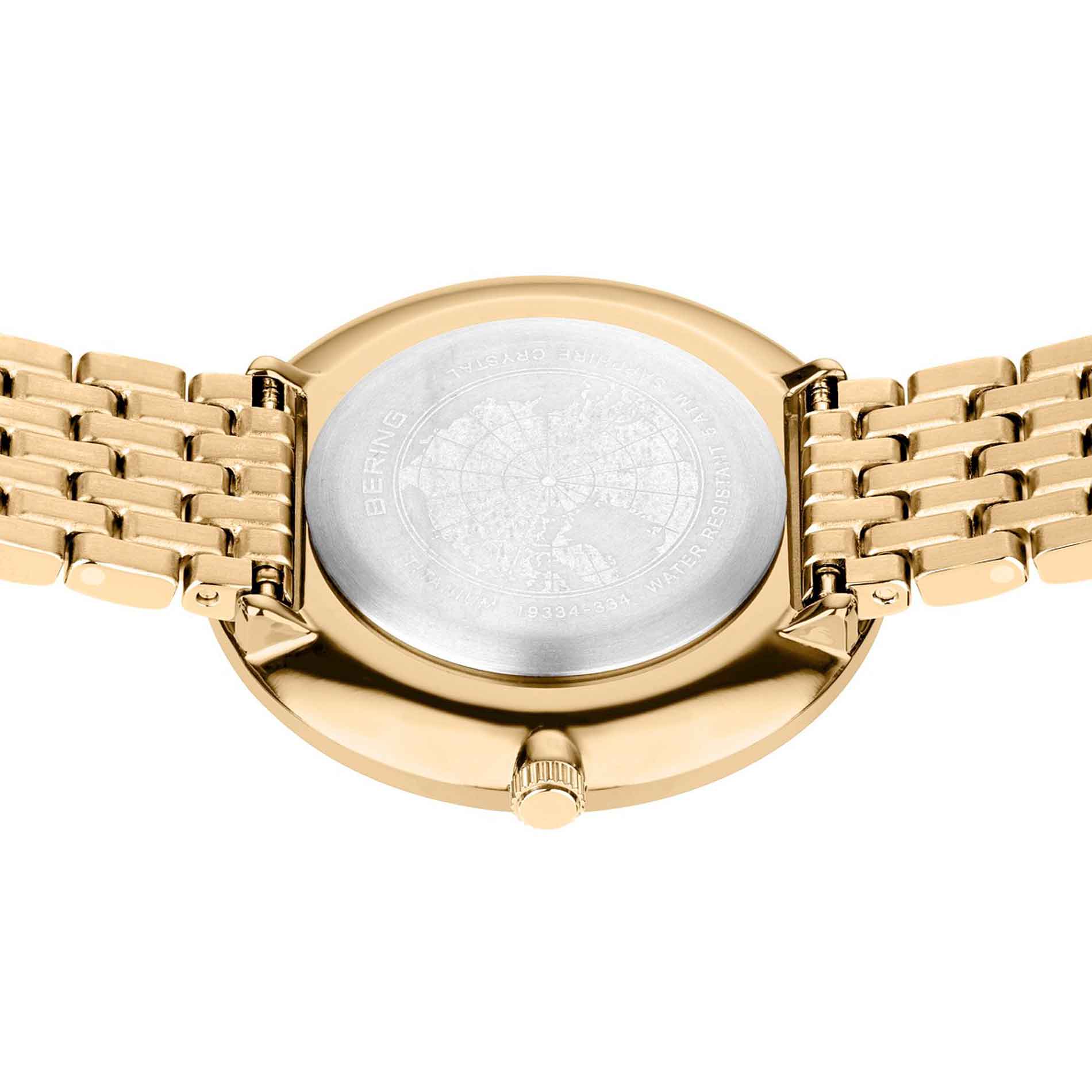 Bering ur i gyldent titanium med hvid skive