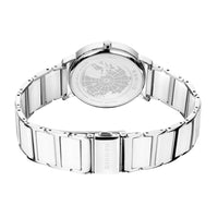 Solar ur fra Bering i rustfrit stål med hvid keramik