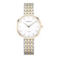 Two-Tone titanium ur med hvid skive fra Bering