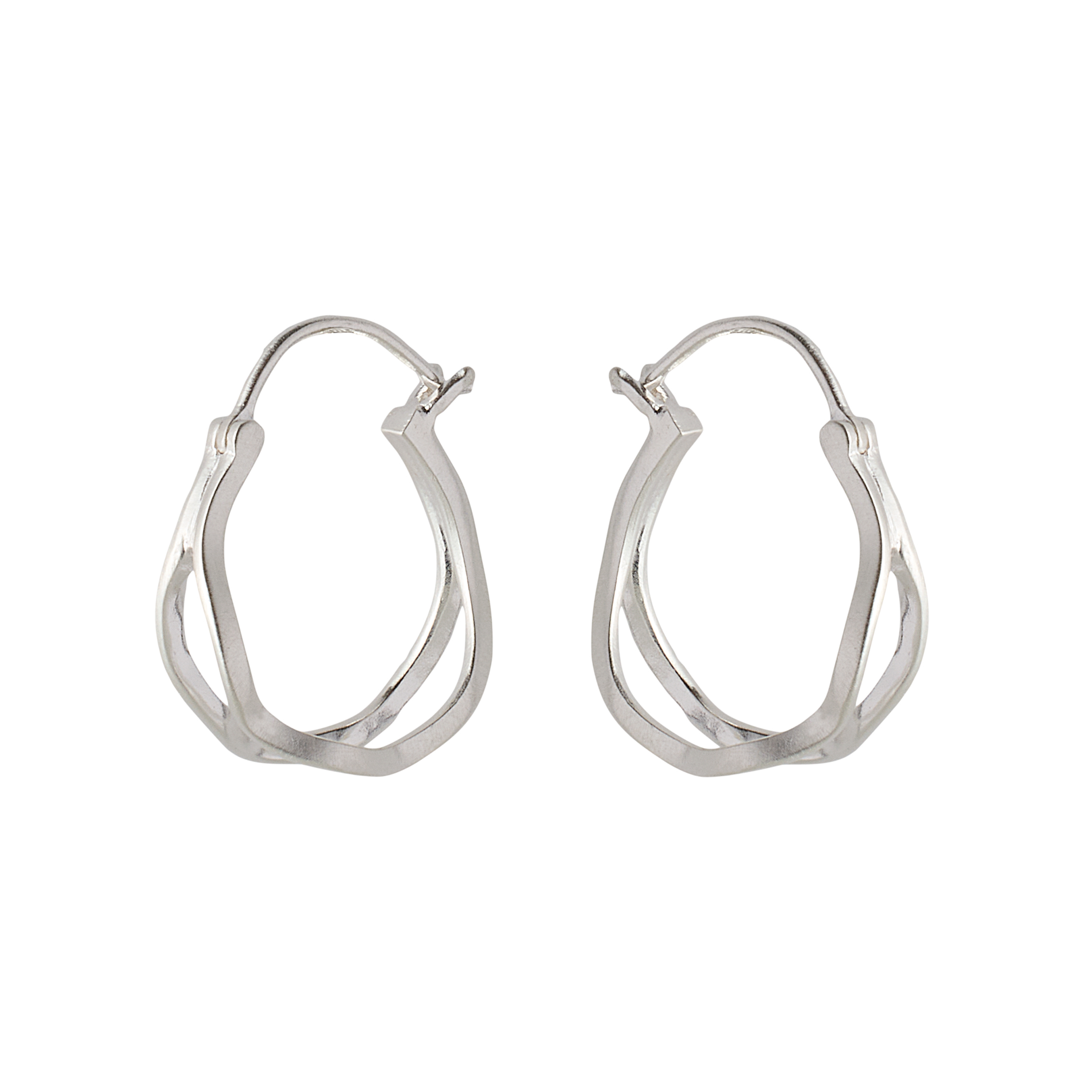 Pernille Corydon Stream hoops i sølv