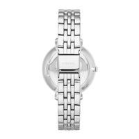 Stål ur med sten og hvid skive fra Fossil