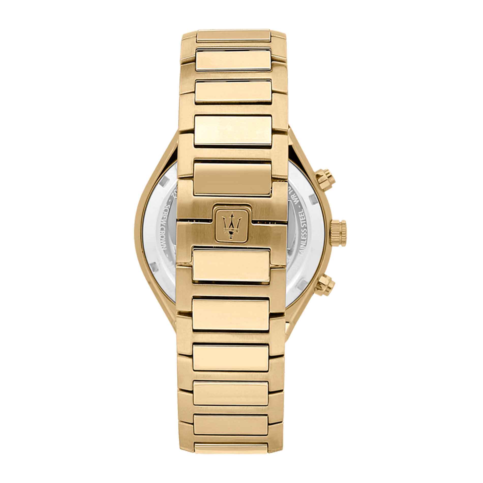 Maserati ur i guldtonet stål med sort skive