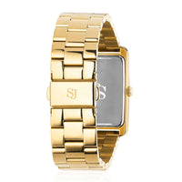 Guldtonet stål ur fra Sif Jakobs med zirkonia på skiven