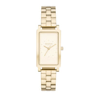 Gyldent firkantet ur i stål fra Skagen